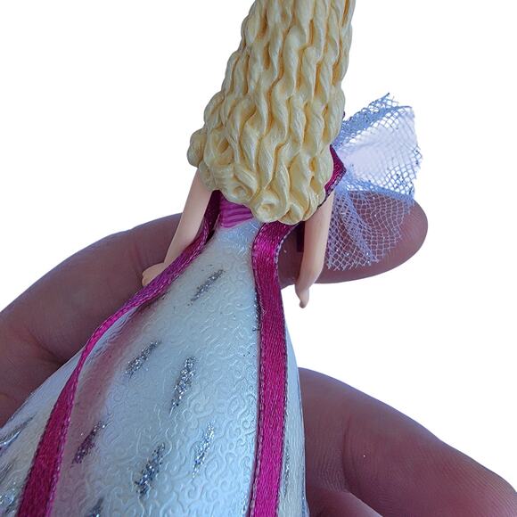 Vintage Barbie Christmas Ornament in White Gown with Tiara 2005s Mattel - Picture 10 of 10